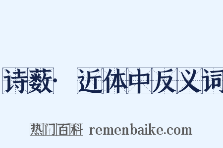 诗薮·近体中反义词是什么意思的图片